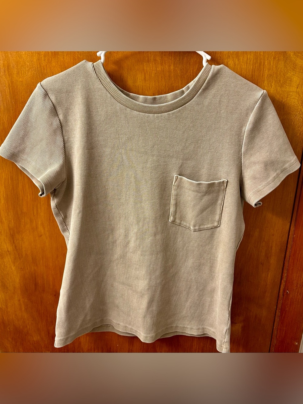 Thread & Supply Kids Short-Sleeve Pocket Tee in Beige